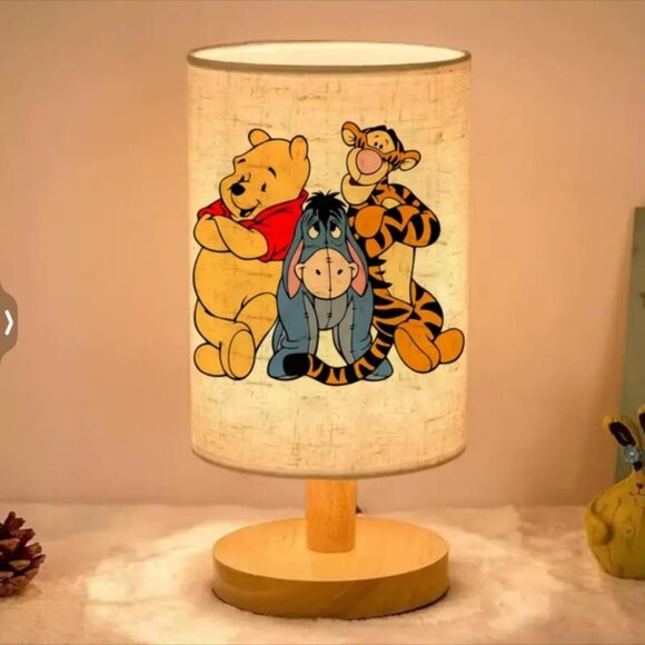 Winnie the Pooh Tigger Piglet Eeyore Character Lamp USB Fabric Shade USB Powered - Picture 9 of 16